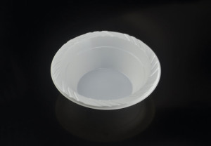 12oz white disposable plastic soup bowl