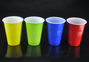 16oz/480ml Disposable Plastic American Traditional Red Party Cups