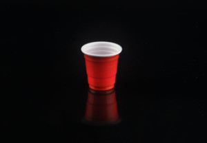 1.75oz mini red plastic party cups