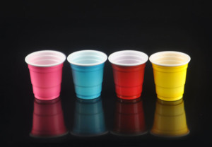 1.75oz mini colored plastic party cups