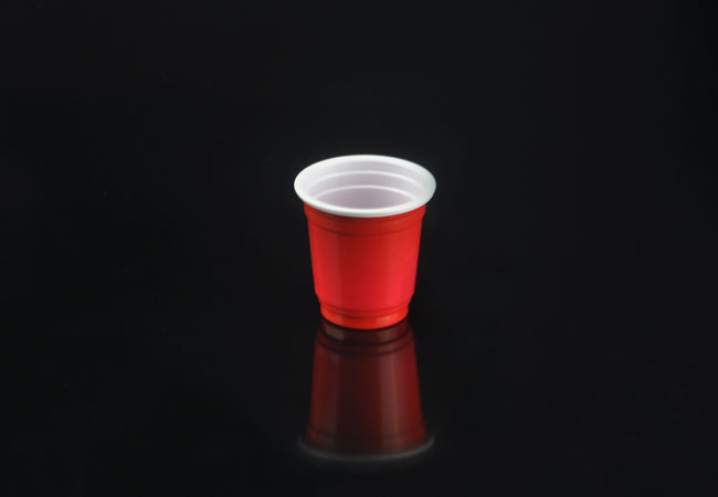 2oz disposable plastic red party shot cup, 55ml red plastic shot cup