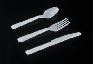 medium weight disposable plastic PS flatware-knife