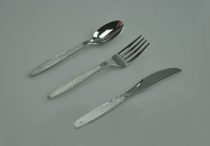 stainless steel look heavy weight disposable plastic cutlery-plastic knife