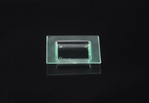 Mini SeaGreen Modern Square Disposable Hard Plastic Appetizer Tray 3"