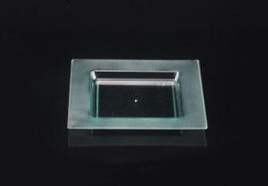 11cm Clear Square Plastic Dessert Dish