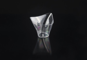 Mini Triangle Tortuous Hard Plastic Dessert Cup