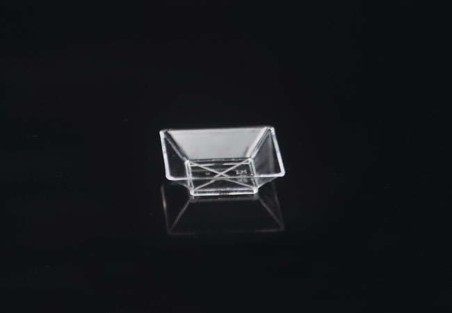 Clear Mini Square Modern Disposable Plastic Appetizer Tray