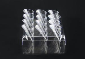 Hard Plastic 12PCS Cone Dessert Glass Holder with Cone Dessert Glass