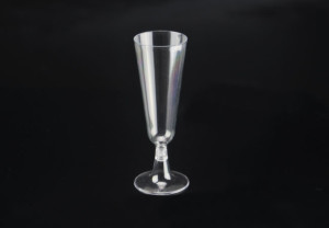 5oz/150ml 2Piece Clear Disposable Plastic Champagne Flute