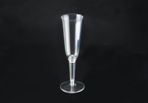5oz/150ml 3Piece Clear Disposable Plastic Champagne Flute