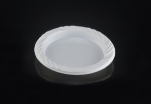 6" disposable plastic salad plate