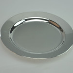 round silver plastic plate, 6