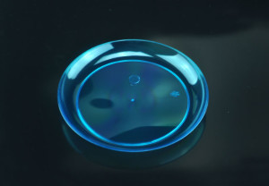 6"/16cm Neon Blue Round Plastic Party Plate