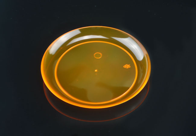 9"/23cm Neon yellow Round Plastic Party Plate