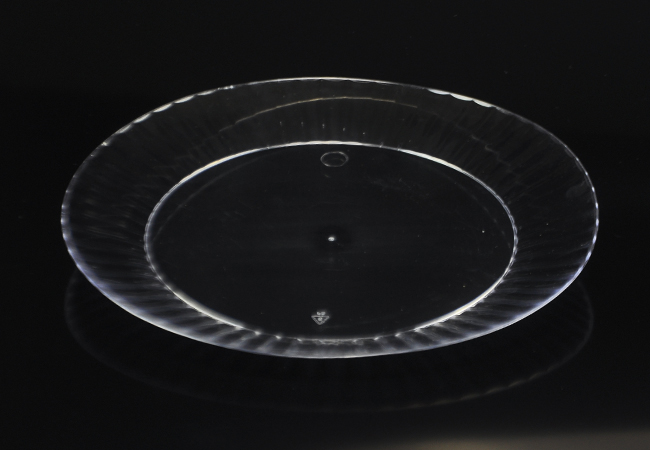 9" clear heavy duty disposable plastic dinner plate