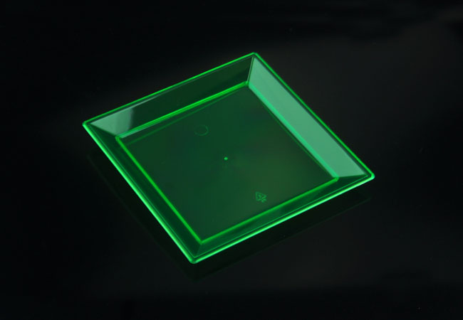 5" Square Modern Disposable Plastic Appetizer Plate