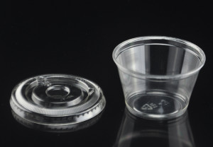 4oz disposable PET portion cup, 120ml PET sauce pot with lid