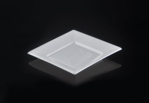 9"/23cm Square Disposable Plastic Serving Tray