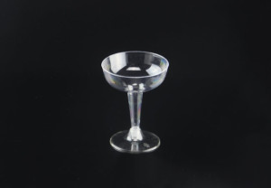 4oz/120ml 2Piece Stemmed Disposable Plastic Champagne Glass-Classic design