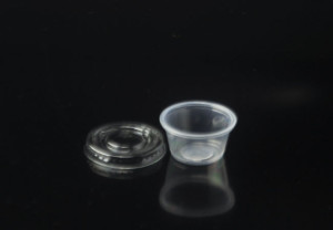 0.75oz Disposable Plastic PP Sauce Pot with lid