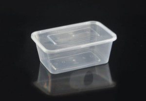 32oz/1000ml Rectangular Microwavable Plastic Container with Lid