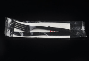wrapped cutlery pack with fork