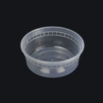 8oz durable plastic soup container with lid