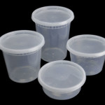 8oz, 16oz, 24oz, 32oz plastic microwaveable containers with lids for deli, soup, food storage and take out