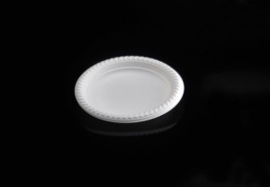 6" compostable cornstarch plate, 6" biodegradable snack plate
