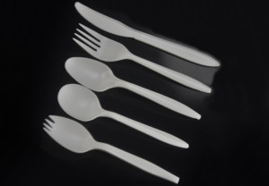 light weight biodegradable disposable cutlery spoon, fork, knife
