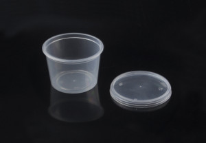 16oz/600ml PP disposable plastic microwaveable soup deli pot with lid