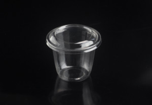 4oz/120ml disposable plastic PET snack cups with lids