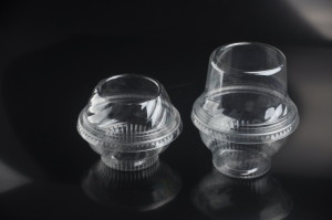 5oz clear PET ice cream deli sundae cups, pots with tall dome lids 150ml