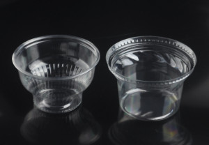 12oz PET clear dessert cups with tall dome lids, 350ml PET ice cream cups with tall dome lids