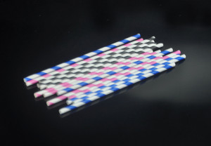 striped paper straws