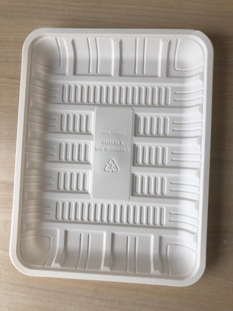 cornstarch biodegradable meat tray for supermarket